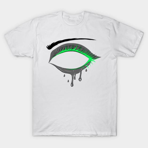 Neon Psychedelic Slime Eye T-Shirt by RavenRarities